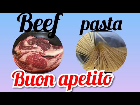 how to cook Aglio( garlic)  olio(olive oil) peperoncino( chili peppers) pasta and BEEF STEAK