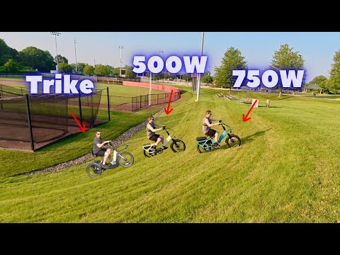 Lectric XP4 Power Test Up Steep Hill ~ 500w VS 750w Ebike VS Lectric Trike