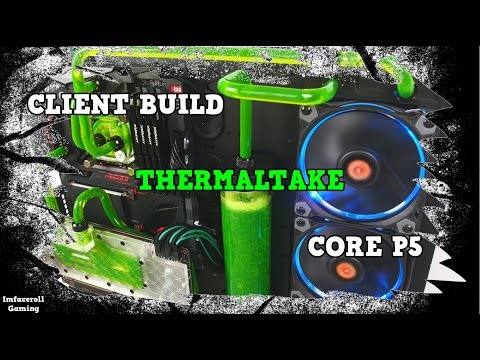 Client build Custom Watercooled Thermaltake Core P5 Gaming PC Build - Liquidcooled pc mod PART 3/3