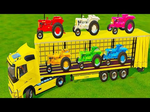 transport mini tractors with volvo truck fs22 | Farming simulator 22
