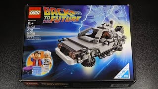 Back To The Future Lego The DeLorean Time Machine Building Set :UnBoxing