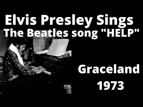 WOW!!! - Elvis Presley Sings The Beatles song HELP   Graceland 1973