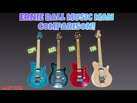 Comparing Ernie Ball Music Man Guitars - Copy Vs. Axis Vs. Van Halen Signature  Model