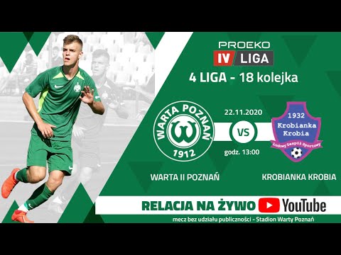 Transmisja meczu: Warta II Poznań - Krobianka Krobia