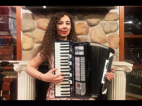 6193 - Black La Tosca Biviano Special III Tone Labyrinth Piano Accordion LM 41 120 $999