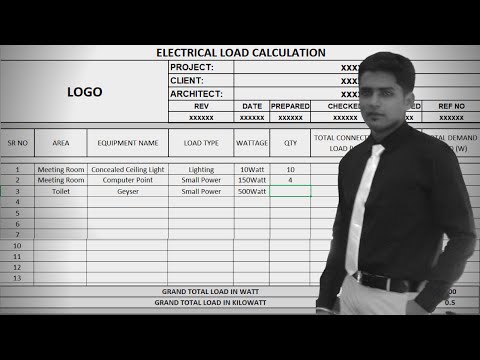 How to calculate Electrical load . #Learn Practical .(MEP Tutorial Series Ep-2) .