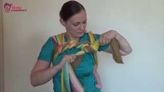 Слинг - шарф. Намотка RRRR (reinforced rear rebozo rucksack).