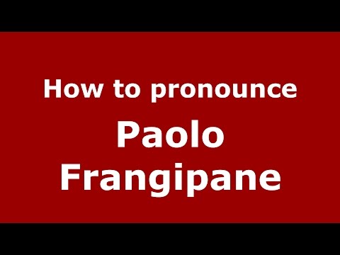 How to pronounce Paolo Frangipane (Spanish/Argentina) - PronounceNames.com