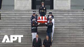 WATCH: Lindsey Graham's Casket Leaves Capitol Ahead Of National Cathedral Funeral | APT
