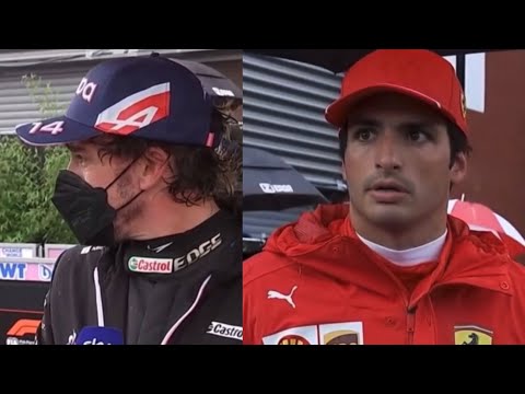 Drivers React live To Lando Norris High Speed Crash. Carlos Sainz and Fernando Alonso