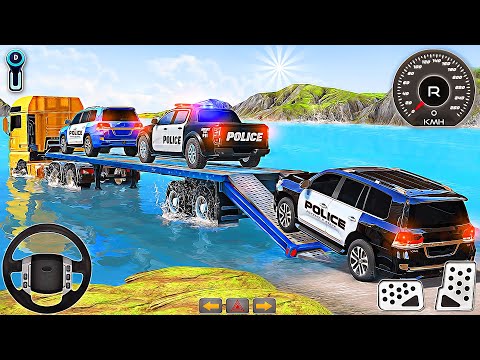US Police Car Transporter Truck Driving - Rescue Car and Truck Drive | Android Gameplay | Part 1