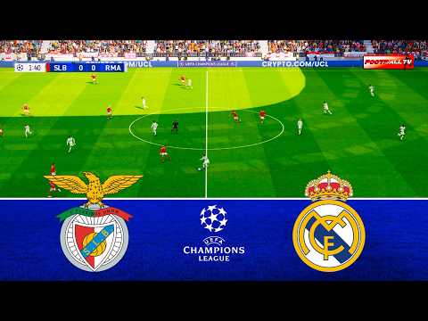 BENFICA vs REAL MADRID - UEFA Champions League 2025/26 | Full Match All Goals | Pes 21 Gameplay
