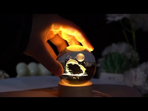 3D Galaxy Crystal Ball Night Lamp 