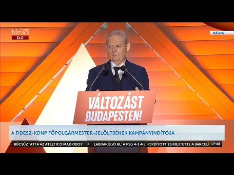 Tarlós István beszéde Szentkirályi Alexandra kampánynyitó rendezvényén - HÍR TV