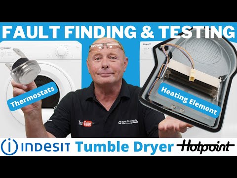 Tumble dryer not heating how to check & test the thermostat on the heater element Hotpoint Indesit