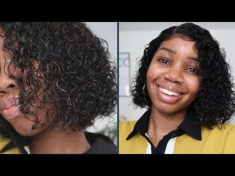 Clearance Sale!BOB 13x6 Lace Front Wig Deep Curly Brazilian Virgin Hair 10inch