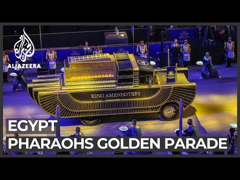 Egypt puts on a show as it moves royal mummies to new home