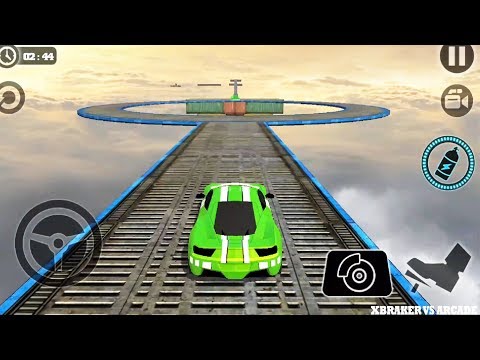 Impossible Car Tracks 3D: Green Car Driving Amazing Stunts - Android GamePlay 2019