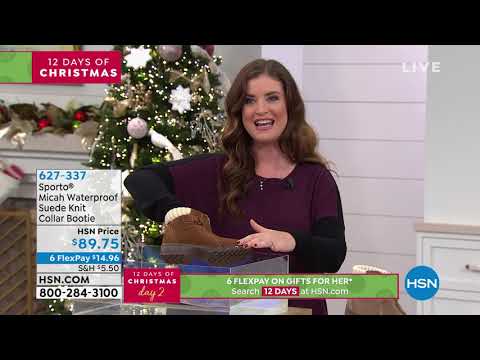 Sporto Micah Waterproof Suede Knit Collar Bootie