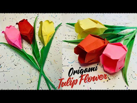 How to Make Origami Tulip | Easy Paper Flower Tutorial