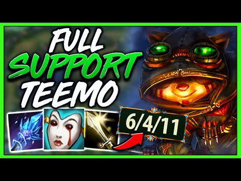 *RANK 1 TEEMO* FULL SUPPORT TEEMO IS AN ABSOLUTE BEAST (BEST NEW BOT-LANER!?!) - League of Legends