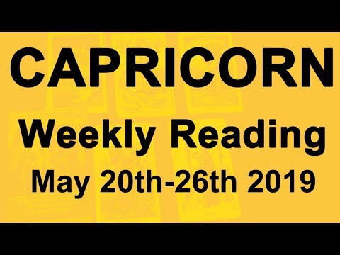 CAPRICORN WEEKLY TAROT READING - WONDERFUL NEW BEGINNING! LET GO OF THE PAST - May 20th-26th 2019