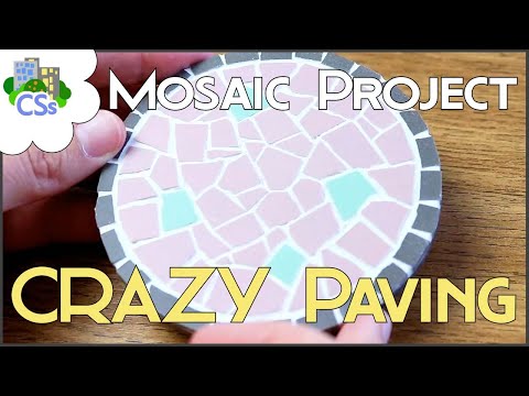 Mosaic Project for Absolute Beginners 2. Crazy Paving Coaster