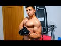 young bodybuilder showing his pumped muscle | flexing muscle | worship