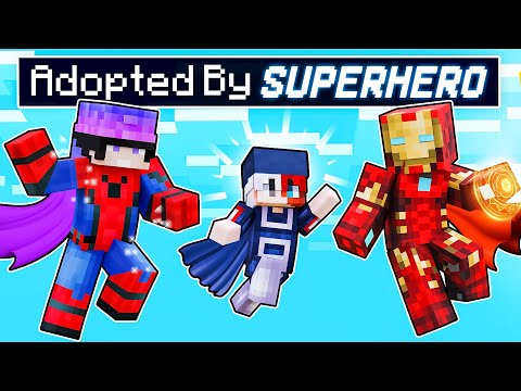 Adopted By SUPERHEROES in Minecraft!