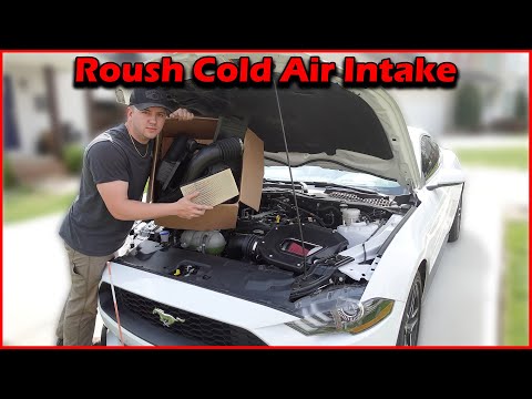 Mustang EcoBoost Roush Cold Air Intake Install + Drive by!