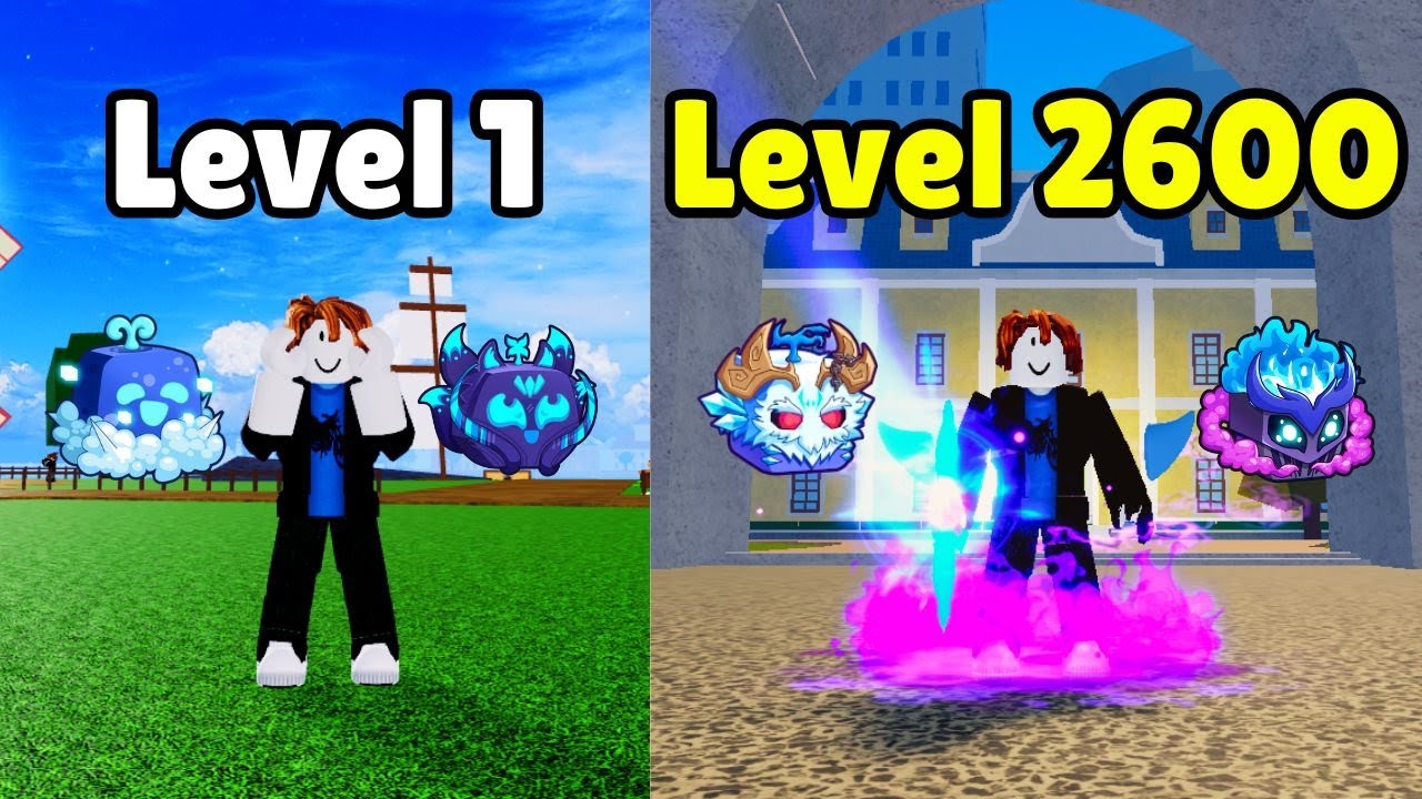 Going From Noob to Max Level Using ONLY RANDOM MYTHICAL Fruits! - Blox Fruits