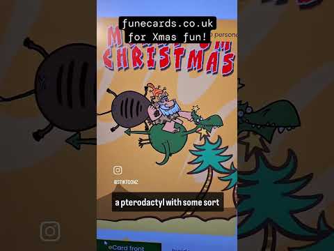 Prehistoric Santa Claus at www.funecards.co.uk #christmas #christmascard #christmascardswap