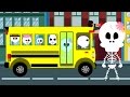 Skeleton Wheels On The Bus Go Round And Round Halloween Nursery Rhymes Song