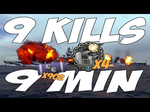 Schlieffen 9 Kills on OCEAN?! FULLl throttle - 9 min