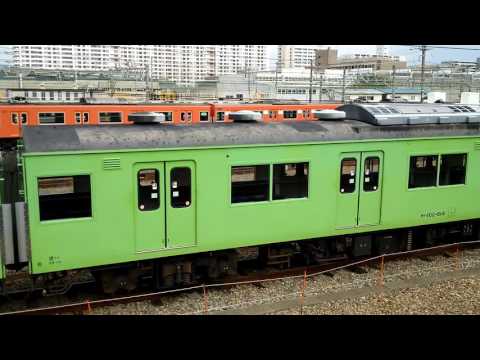 103系NS407編成+NS410編成 始業点検&コンプレッサー@森ノ宮電車区