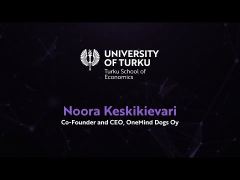 Co-Founder and CEO of OneMind Dogs Oy Noora Keskievari as an entrepreneur