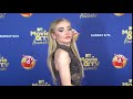 Sabrina Carpenter arriving and on the red carpet at the MTV Movies & TV Awards 2020.