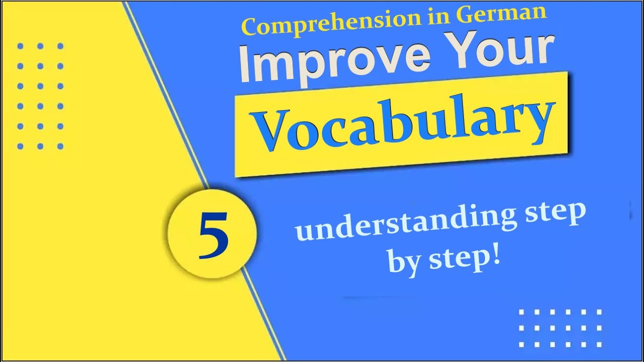 Comprehension in German- improve vocab and understanding step by step! | Vocab | Vocabulary | A2