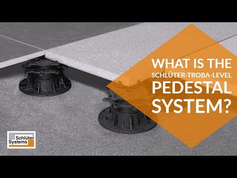 What is the Schlüter-TROBA-LEVEL pedestal system?