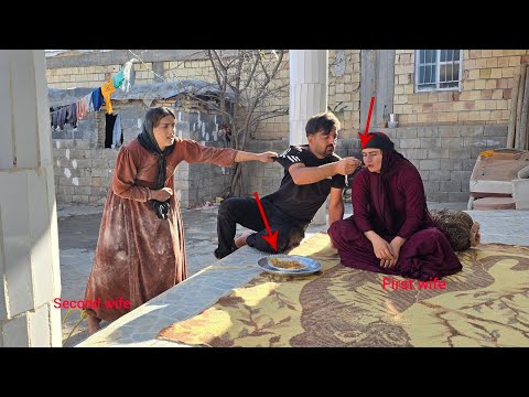 The first wife gets sick and the husband makes her soup.  The second weight is jealousy.