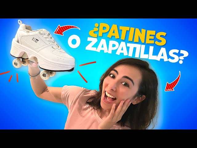 Vídeo relacionado con Zapatillas Deportivas con Ruedas automáticas retráctiles. Azul/Verde. Talla 36