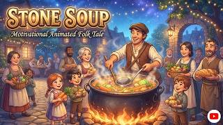 Stone Soup | Motivational Animated Moral Folk Tale | Learn English Through Moral Stories