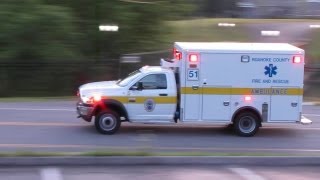 preview picture of video 'Roanoke County Medic 51 Responding 6-23-12'