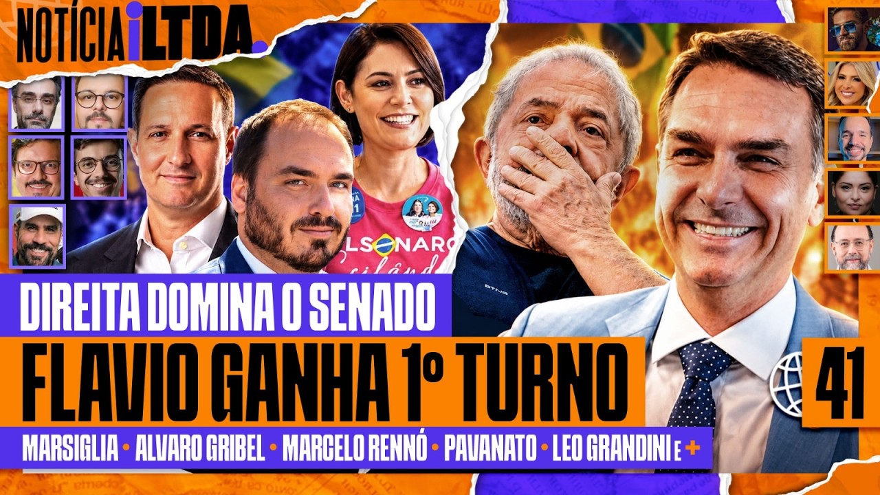 DIREITA DOMINA O SENADO + FLÁVIO GANHA 1ª TURNO + APOIO DE TEMER - Notícia iLtda. #041