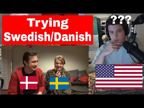 American Reacts Swedish girl tries to speak Danish - Danish boy tries to speak Swedish 1