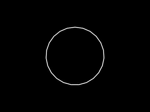 Polygons of increasing sides compared to a circle