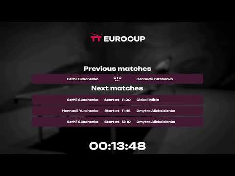 09:30 Serhii Skachenko - Hennadii Yurchenko 13.07.2023 TT Euro.Cup Ukraine Master. TABLE 3