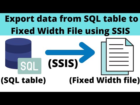 13 Export data from SQL to Fixed Width File - SSIS | export data to fixed file in SSIS