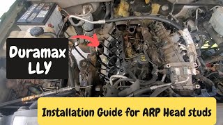 Installation guide for Duramax ARP head studs