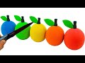 Satisfying Videos How To Make Rainbow Tangerine With Kinetic Sand Cutting ASMR